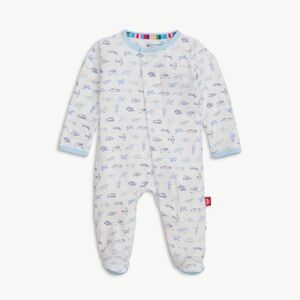 Magnetic Me 100% Organic Cotton Airplanes Footie